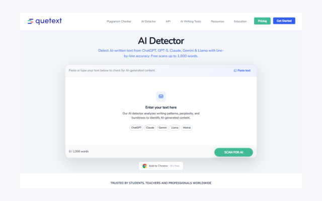 AI detector page